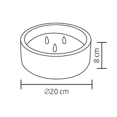 LED čajová sviečka, 3 LED, Ø20x8 cm - CDL 20